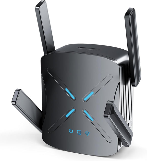 Long-Range WiFi 6 Extender – 12,000 Sq Ft Coverage